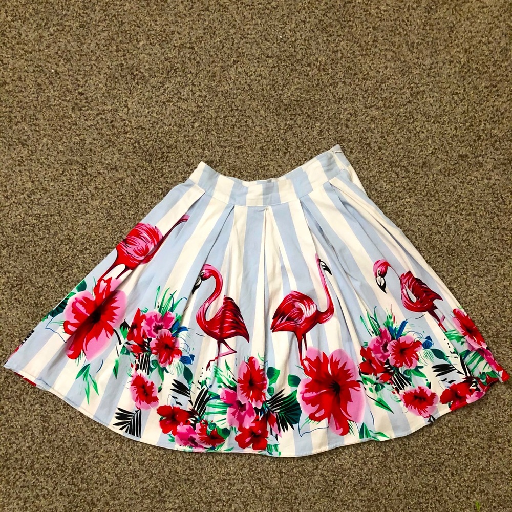 Knee Length flamingo skirt
